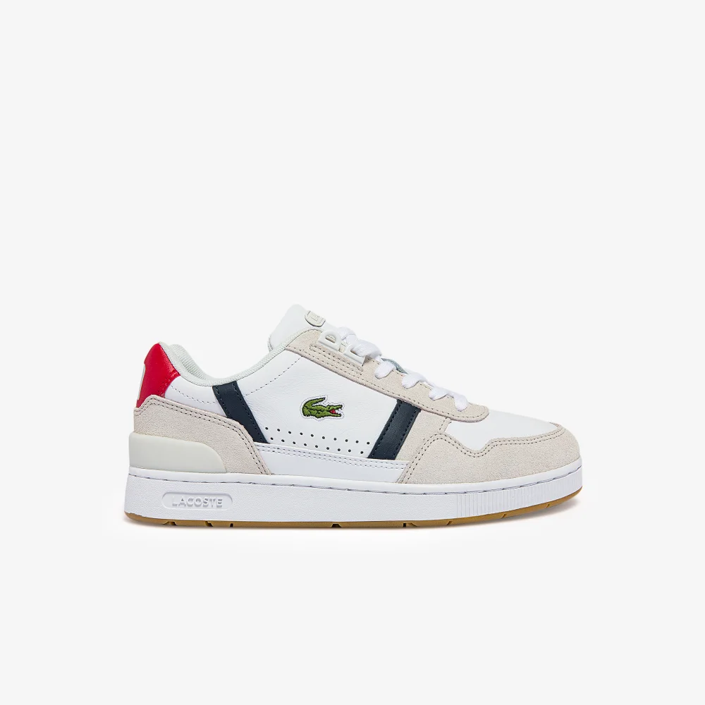 Women’s T-Clip Tricolour Leather and Suede Trainers