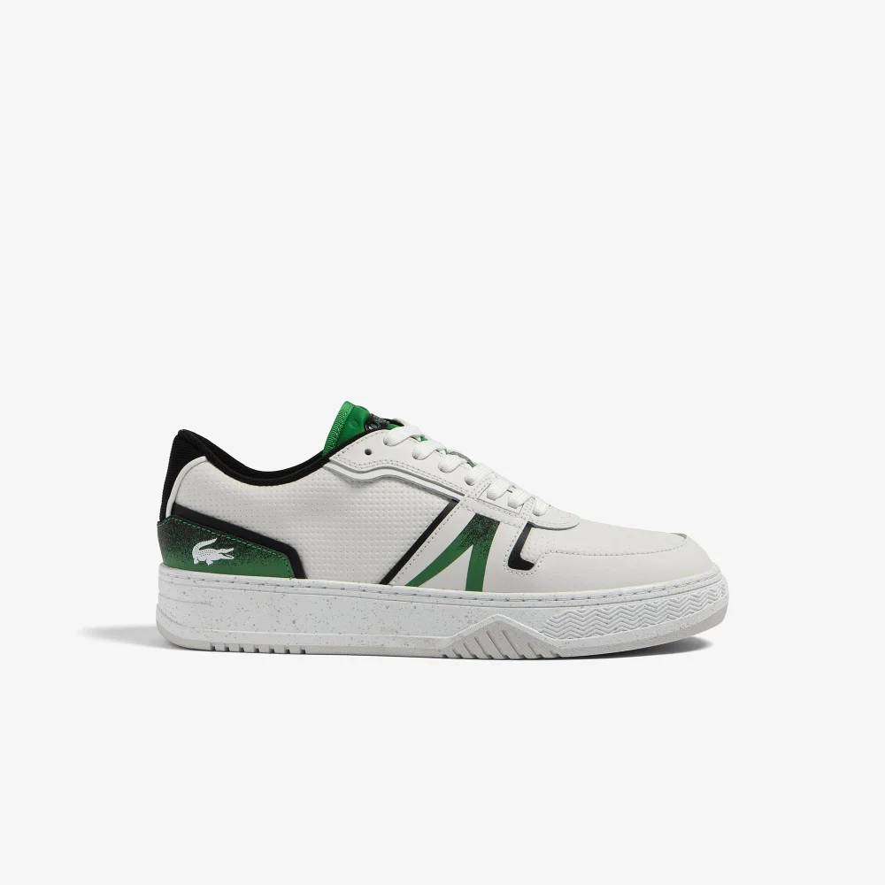 Men’s Lacoste L001 Leather Spray Print Trainers