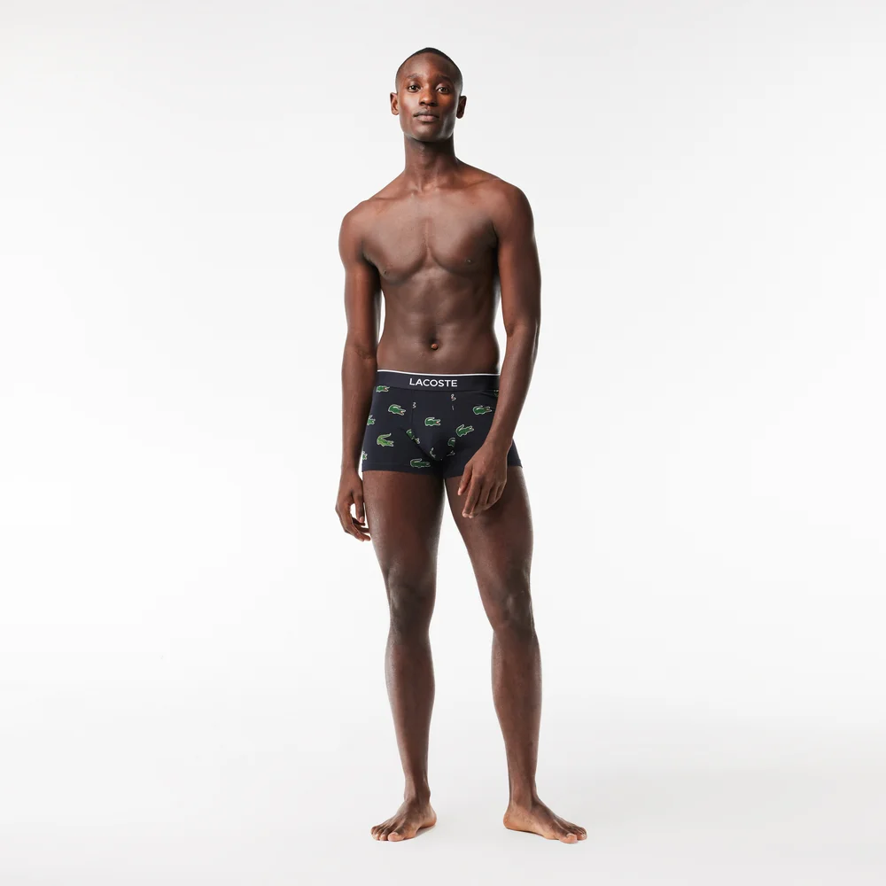 Lacoste Boxer Briefs 3-Pack Casual Lifestyle All Over Print Croc