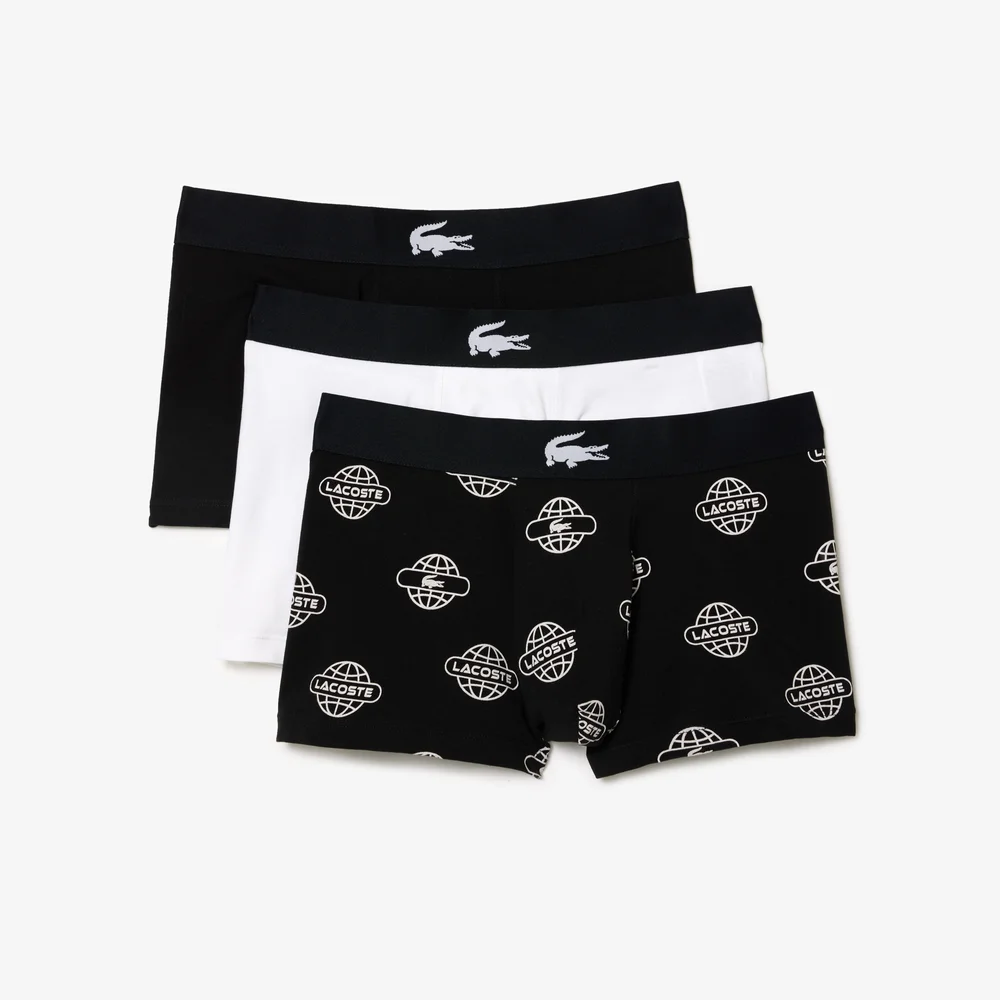 Bộ 3 Quần Lót Boxer Lacoste Nam Chất Liệu Cotton Jersey Co Giãn