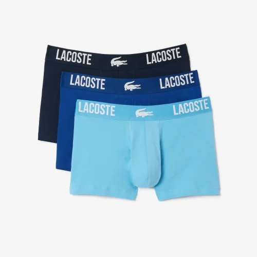 Men’s Lacoste Branded Jersey Trunk Three-Pack