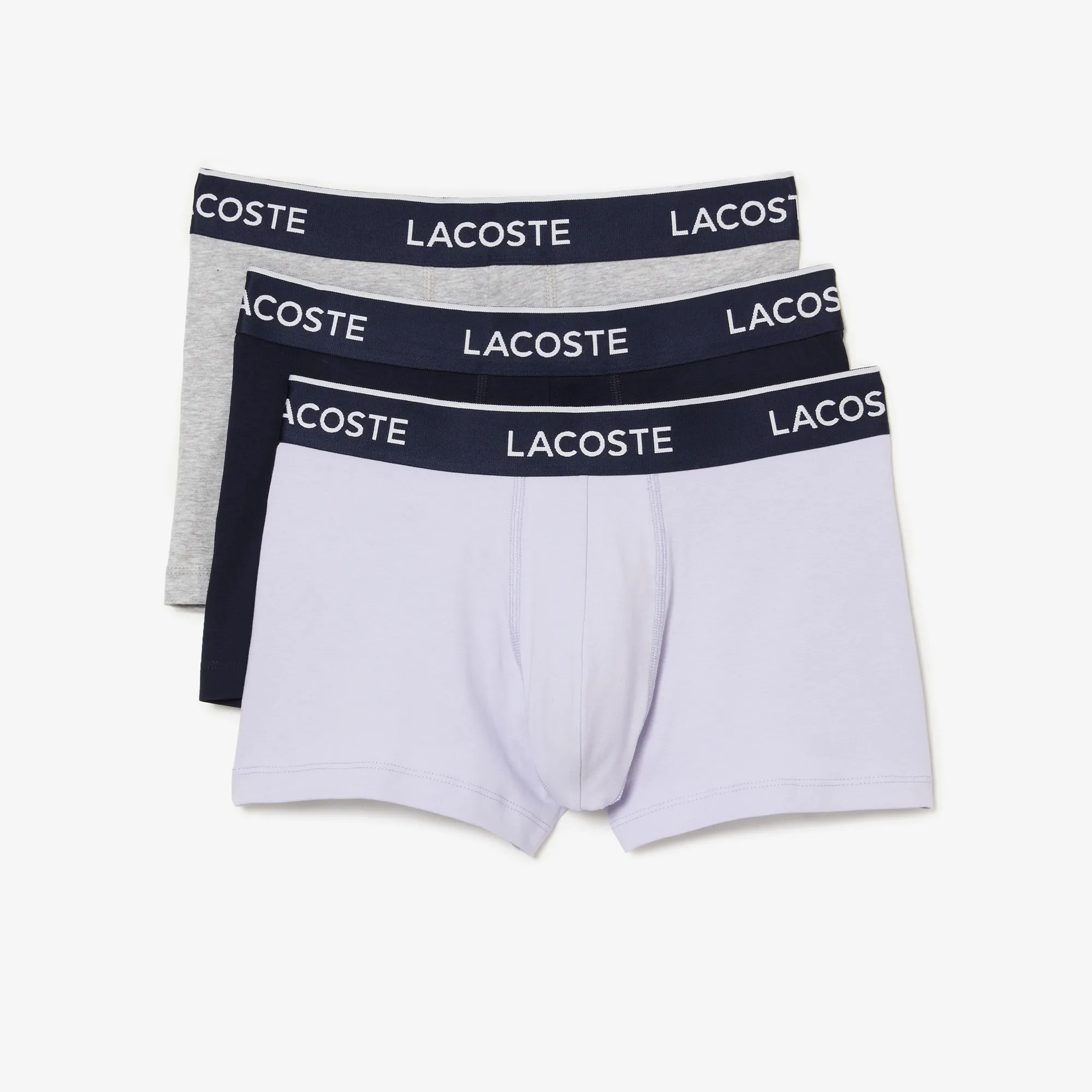 Áo Polo Lacoste Nam Dáng Cổ Điển Họa Tiết Monogram Cổ Phối Màu