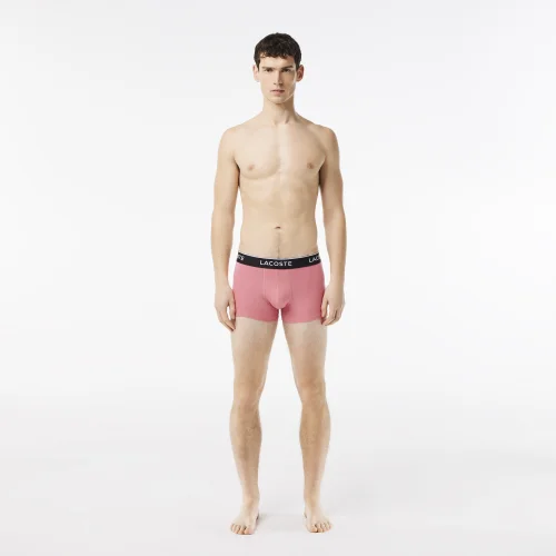 Bộ 3 Quần Lót Boxer Lacoste Nam Chất Liệu Microfiber Họa Tiết In