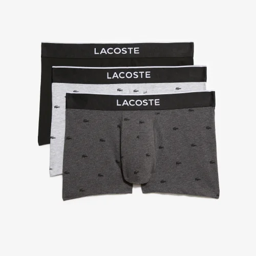 Bộ 3 Quần Lót Boxer Signature Lacoste Nam Đơn Giản