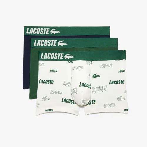 Bộ 3 Quần Lót Trunk Lacoste Nam Cotton Co Giãn