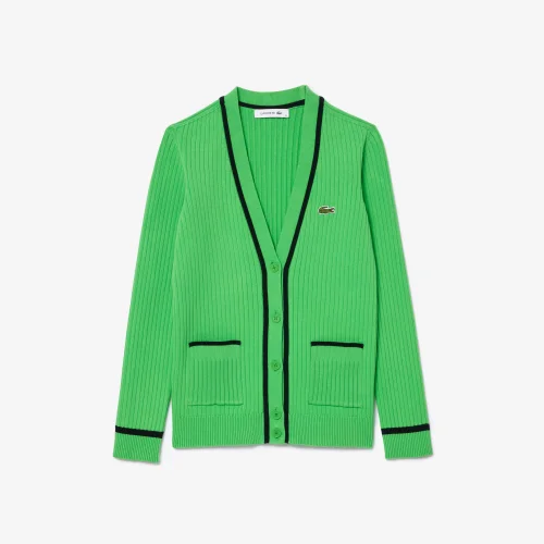 Áo Len Lacoste Nữ Cổ V