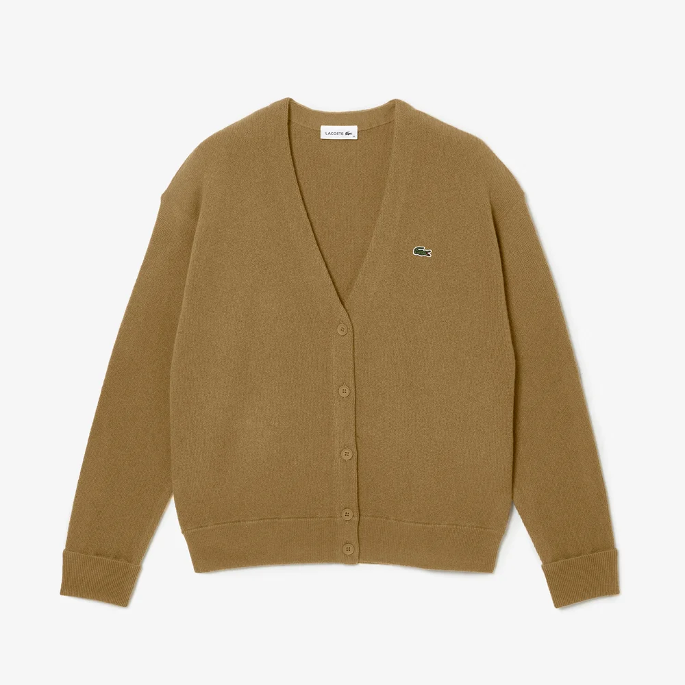 Women’s Lacoste V-Neck Wool Cardigan