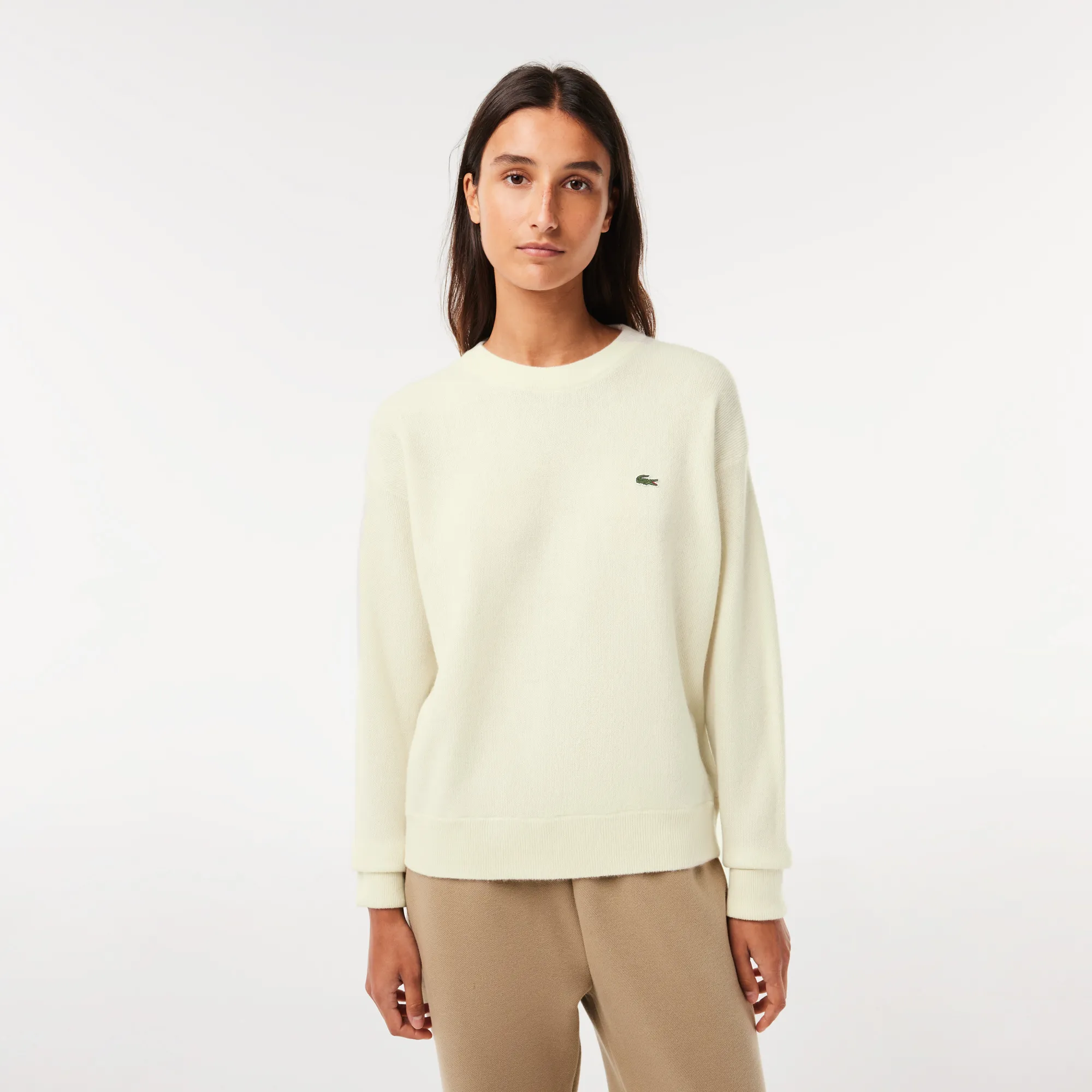 Women’s Lacoste Crew Neck Wool Sweater