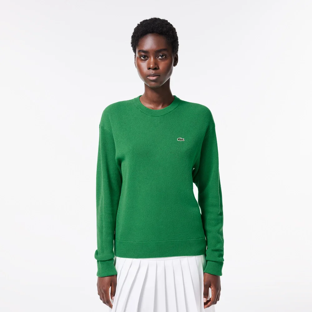Women’s Lacoste Crew Neck Wool Sweater