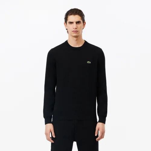 Crew neck with cable detail