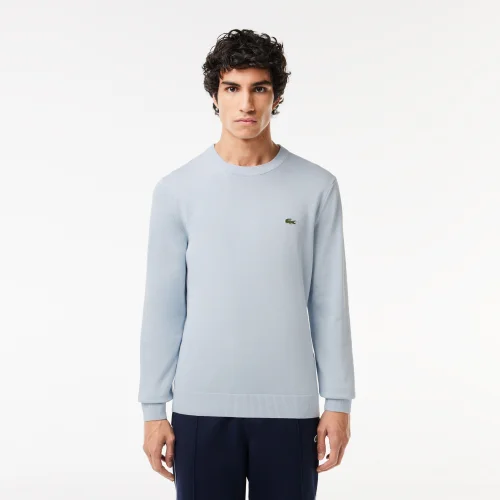 Men's Organic Cotton Crew Neck Sweater - Light Blue • J2G