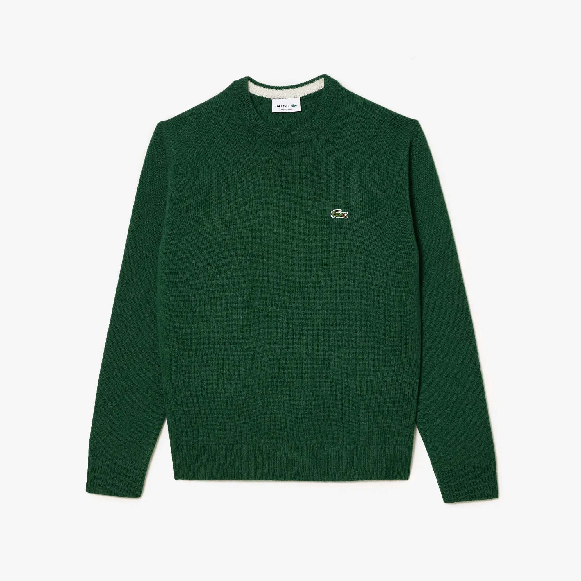 Áo Len Lacoste Nam Sọc Cổ Tròn Chất Liệu Cotton Có Huy Hiệu Lacoste