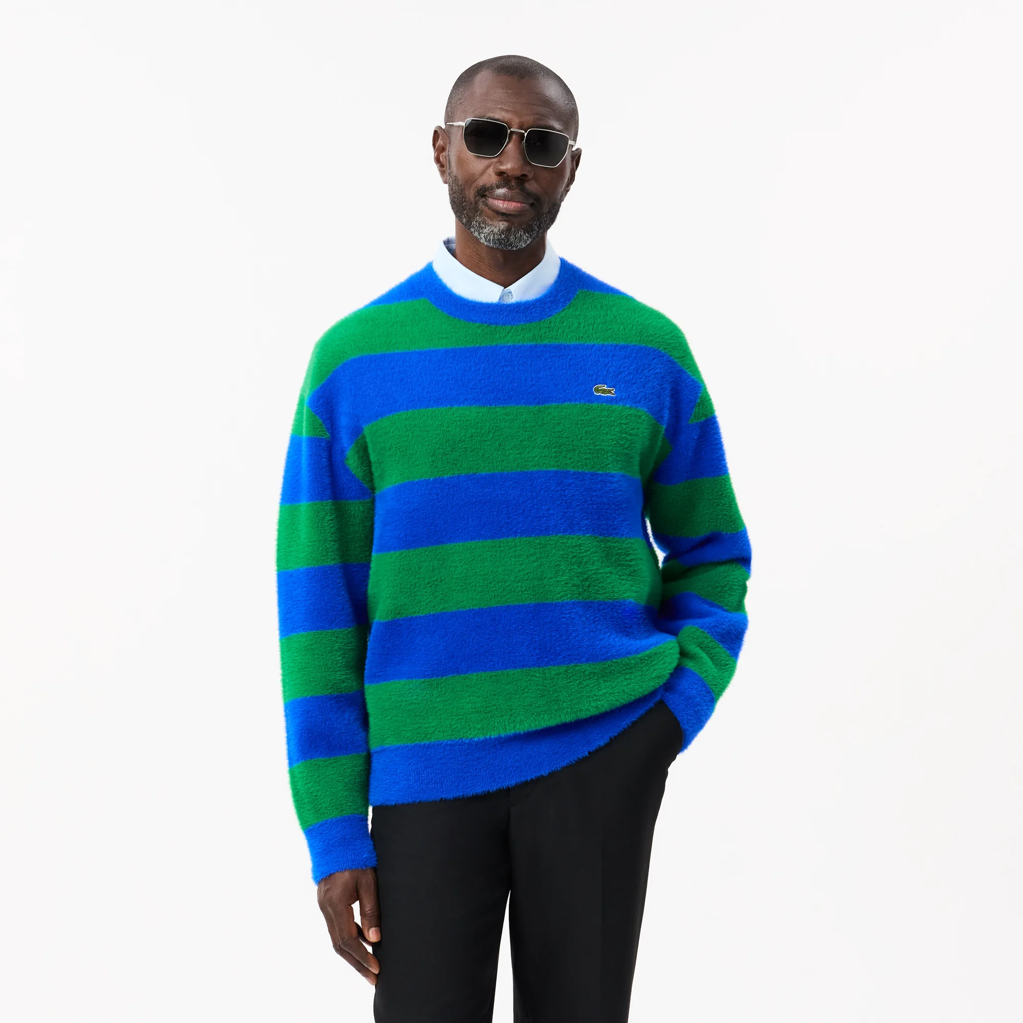 Fuzzy polo sweater deals