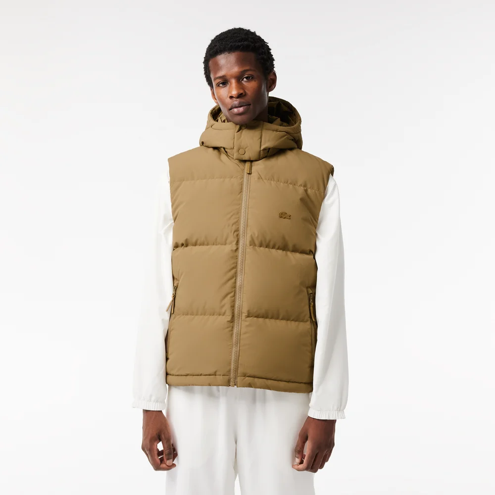 Down Gilet with Quilted Crocodile