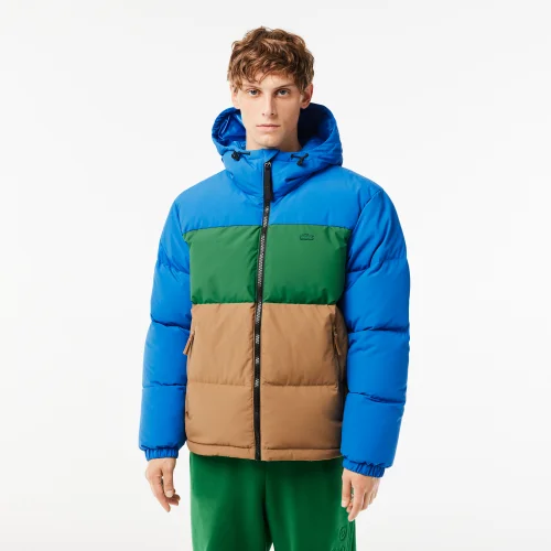 Hooded Colourblock Down Jacket