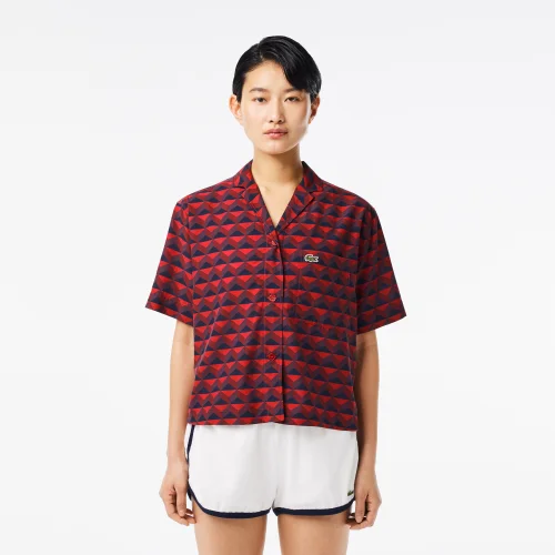 Women’s Lacoste Oversized Cotton Denim Shirt