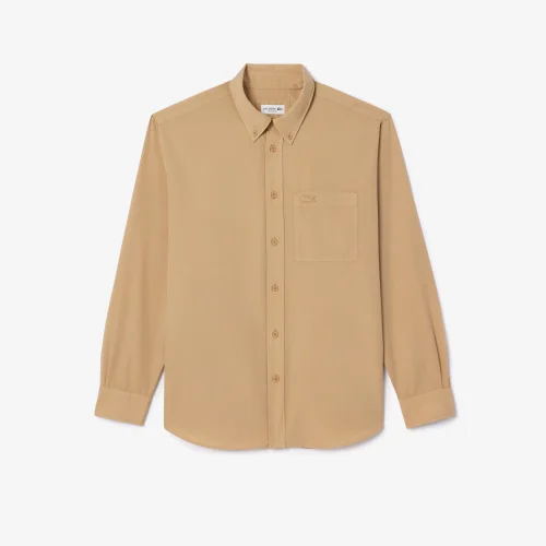 Relaxed Fit Washed Effect Poplin Shirt