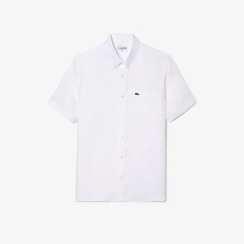 Men’s Lacoste Short Sleeve Linen Shirt