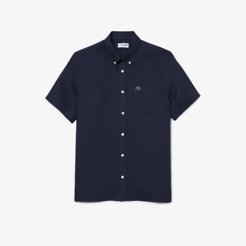 Áo Sơ Mi Lacoste Nam Tay Ngắn Họa Tiết In Monogram