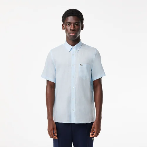 Men’s Lacoste Short Sleeve Linen Shirt