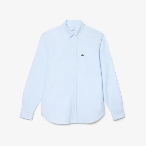 Short Sleeved Oxford Cotton Shirt - Blue • F6Z