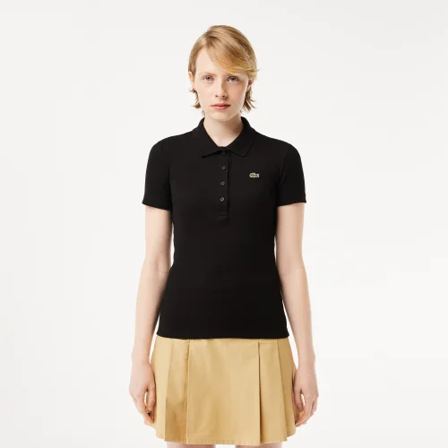 L.12.D Slim Fit Ribbed Cotton Polo Shirt - Black • 031