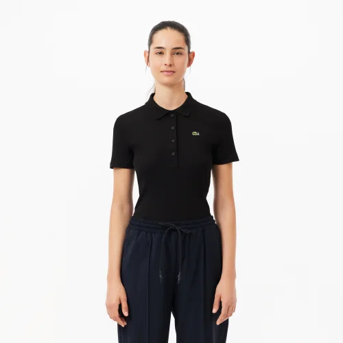 Áo Polo Lacoste Nữ L.12.D Ôm Dáng Chất Liệu Cotton Gân