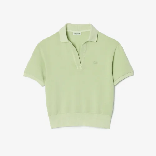 Women’s Lacoste Regular Fit Striped Organic Cotton Polo Shirt