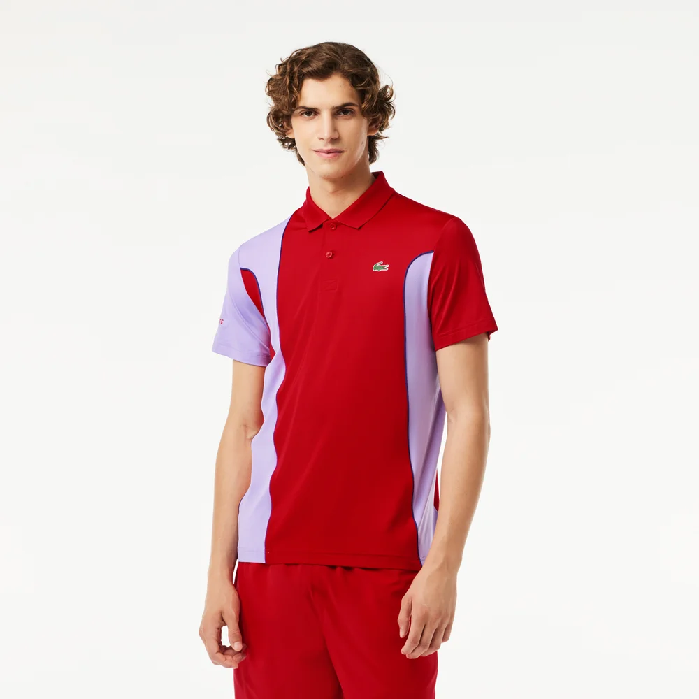 Men’s Lacoste SPORT x Novak Djokovic Regular Fit Colour-Block Polo