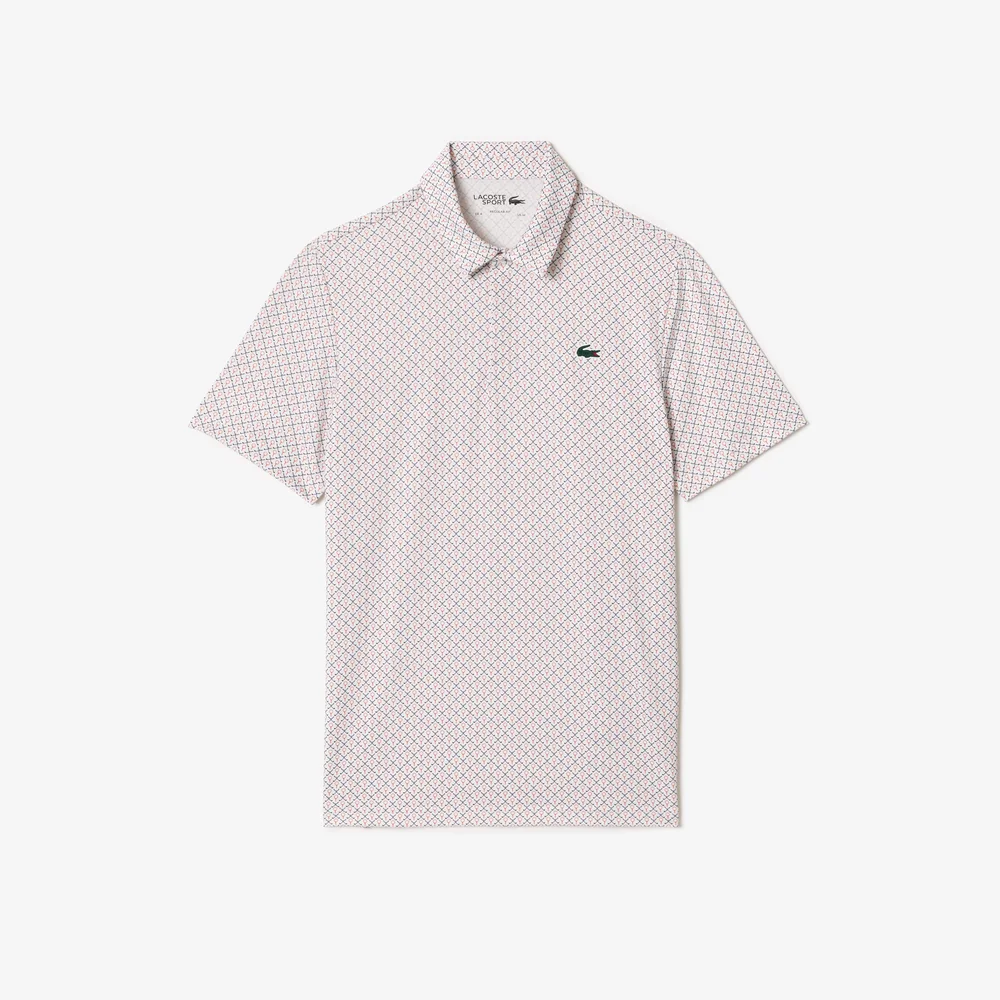 Men’s Lacoste Golf Printed Recycled Polyester Polo Shirt