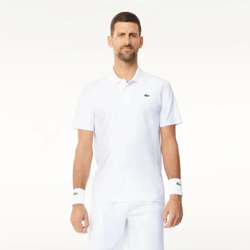 Áo Polo Tennis Lacoste Nam x Novak Djokovic Công Nghệ Ultra-Dry - Trắng • 001