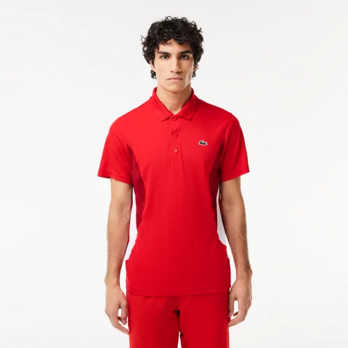 Áo Polo Tennis Lacoste Nam x Novak Djokovic Công Nghệ Ultra-Dry - Đỏ • F8M