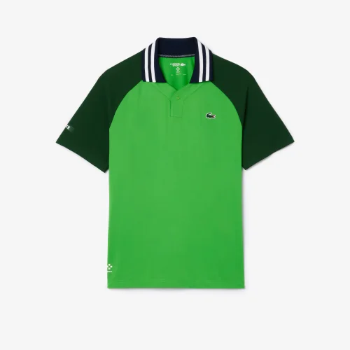 Áo Polo Golf Lacoste Nam Chất Liệu Polyester Tái Chế Họa Tiết In