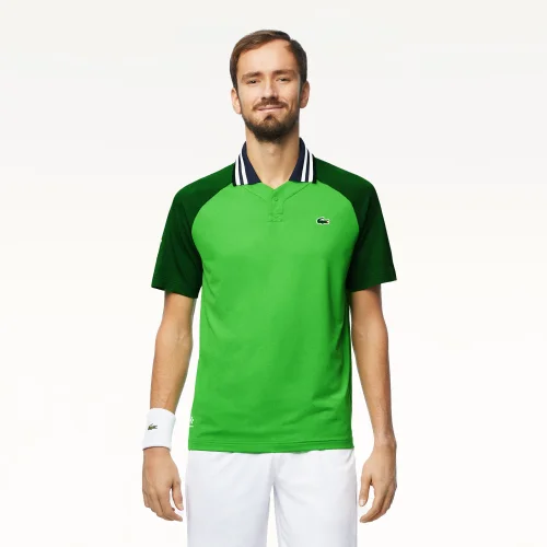 Áo Polo Golf Lacoste Nam Chống Tia UV Công Nghệ Ultra-Dry Họa Tiêt In Nhỏ