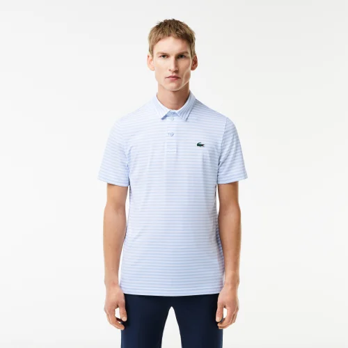 Áo Polo Golf Lacoste Nam Chất Liệu Polyester Tái Chế Họa Tiết In