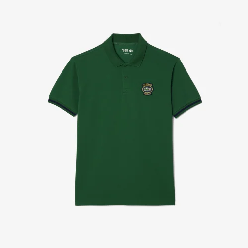 Áo Polo Lacoste Nam Co Giãn Cổ Áo Và Cổ Tay Áo Phối Màu