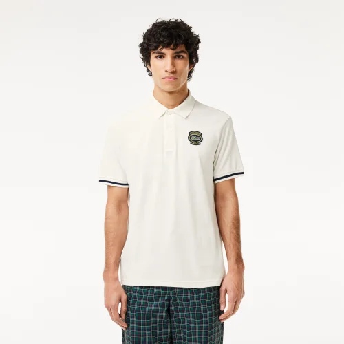 Áo Polo Lacoste Nữ Dáng Ôm Chất Liệu Jacquard Họa Tiết Monogram