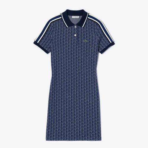 Slim Fit Lacoste Monogram Jacquard Dress