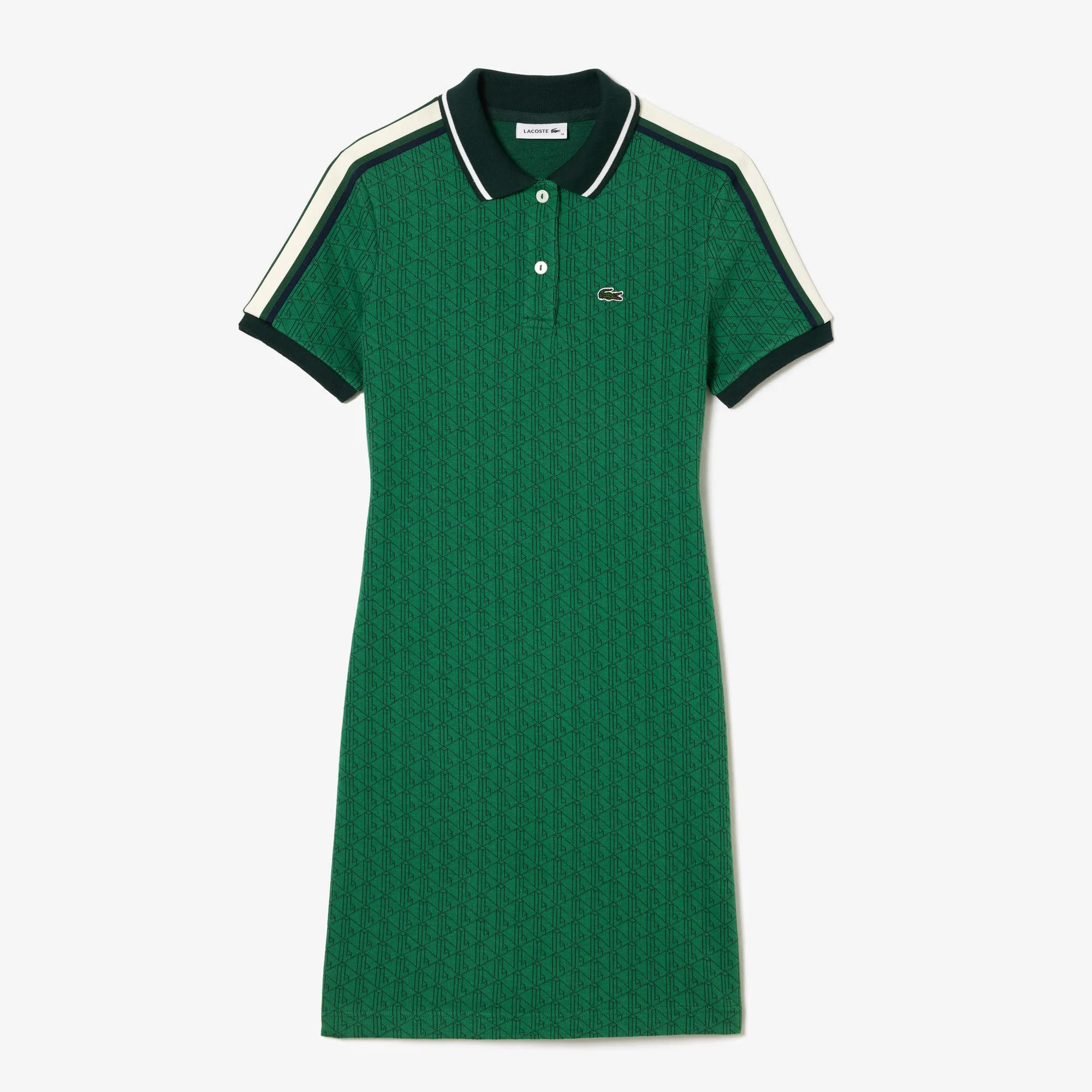 Đầm Lacoste Nữ Dáng Ôm Chất Liệu Jacquard Họa Tiết Monogram