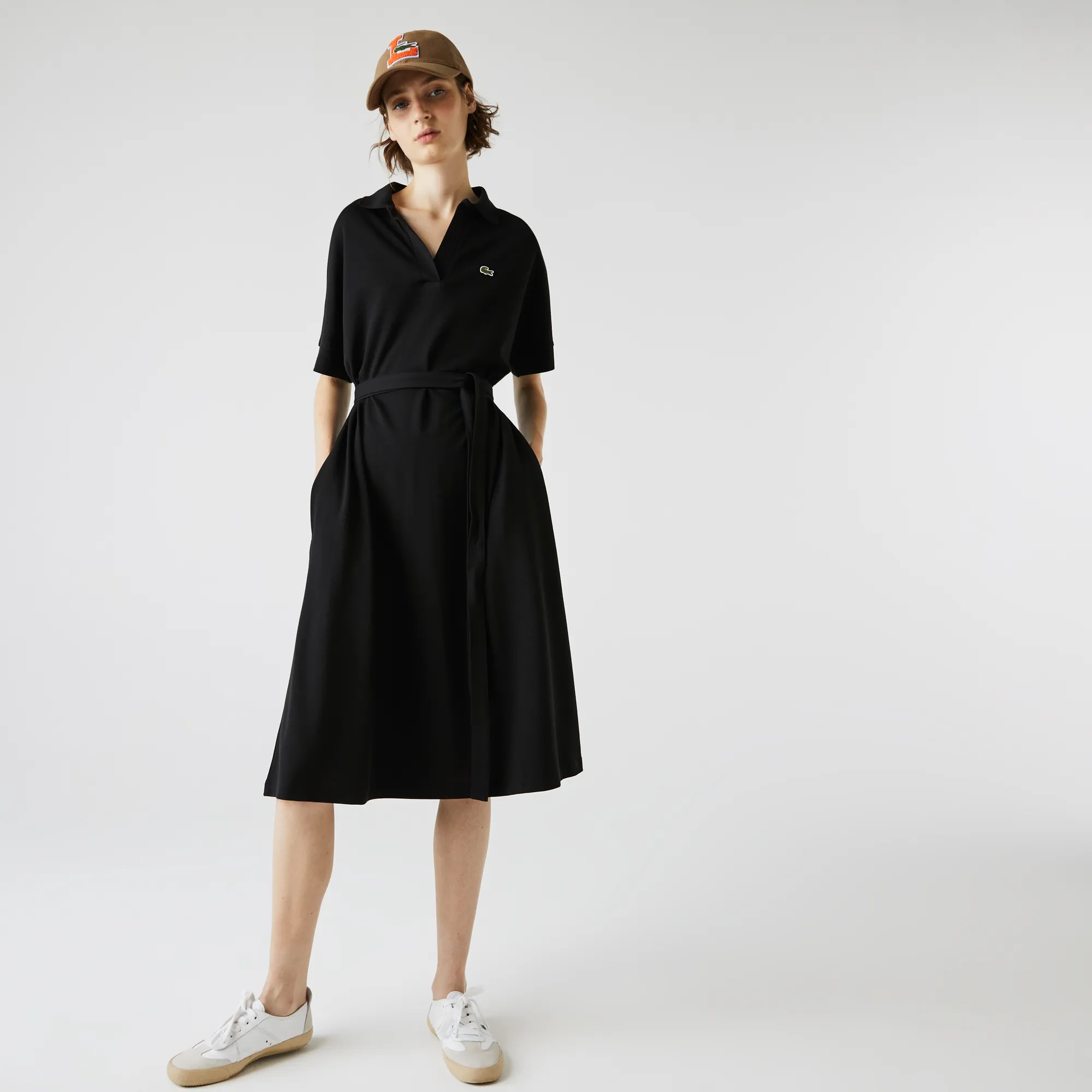 Women’s Loose Fit V-neck Piqué Polo Dress