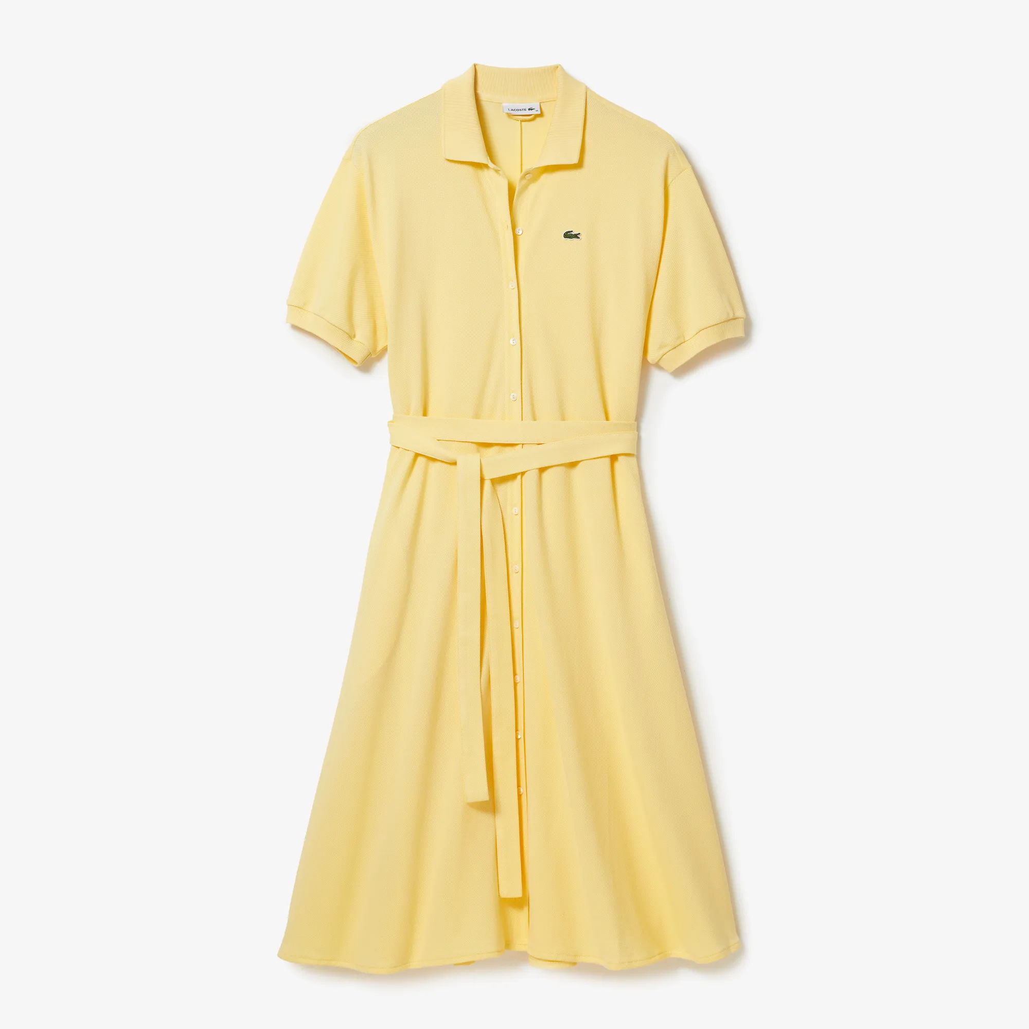 Women's Cotton Piqué Belted Polo Dress