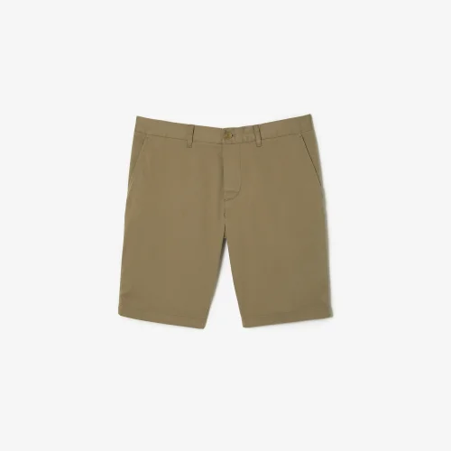 Men’s Lacoste Slim Fit Organic Cotton Bermuda Shorts - Beige • CB8
