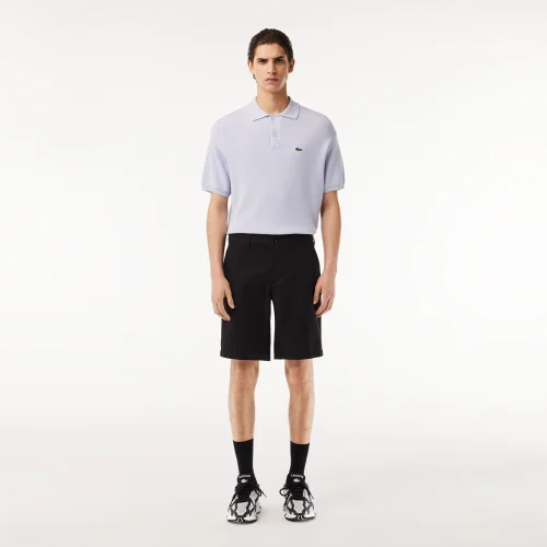 Cotton Gabardine Chino Bermuda Shorts - Black • 031