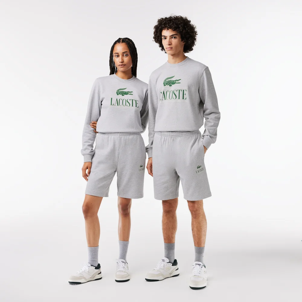 Quần Ngắn Lacoste Signature Unisex Họa Tiết In