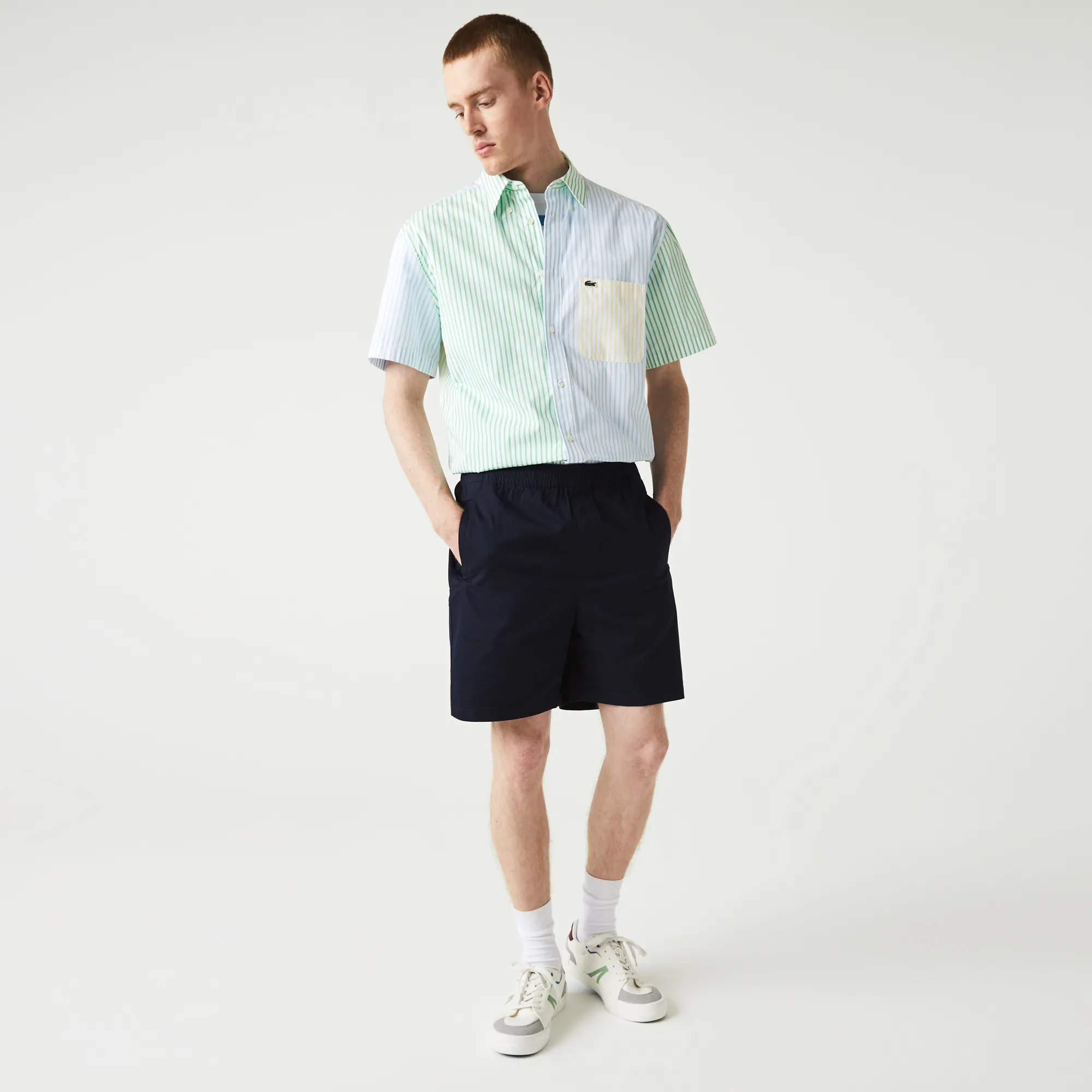 Quần Ngắn Lacoste Nam Dáng Relaxed Chất Liệu Cotton Co Giãn