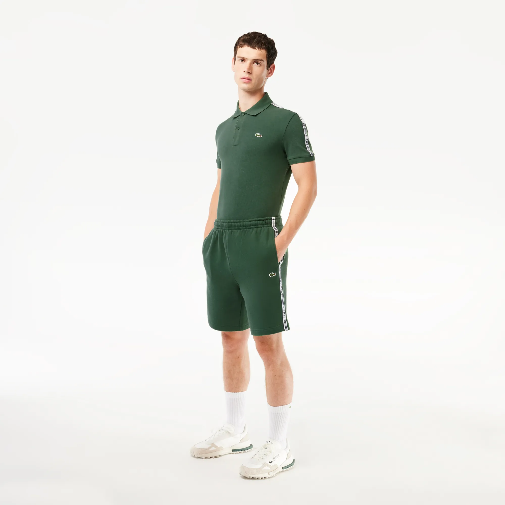 Men’s Lacoste Cotton Flannel Shorts - Green • SMI