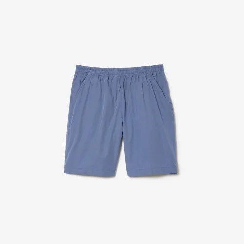 Relaxed Fit Washed Effect Elastic Bermuda Shorts