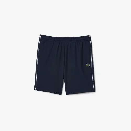 Quần Ngắn Tennis Lacoste Nam Paris Viền Phối Màu Chất Liệu Interlock Piqué