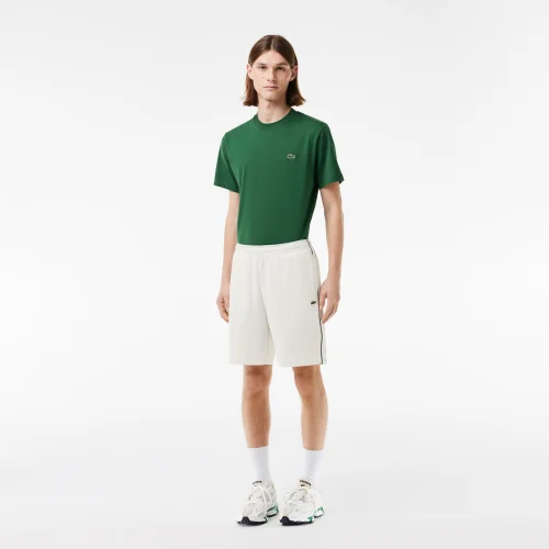 Quần Ngắn Tennis Lacoste Nam Paris Viền Phối Màu Chất Liệu Interlock Piqué