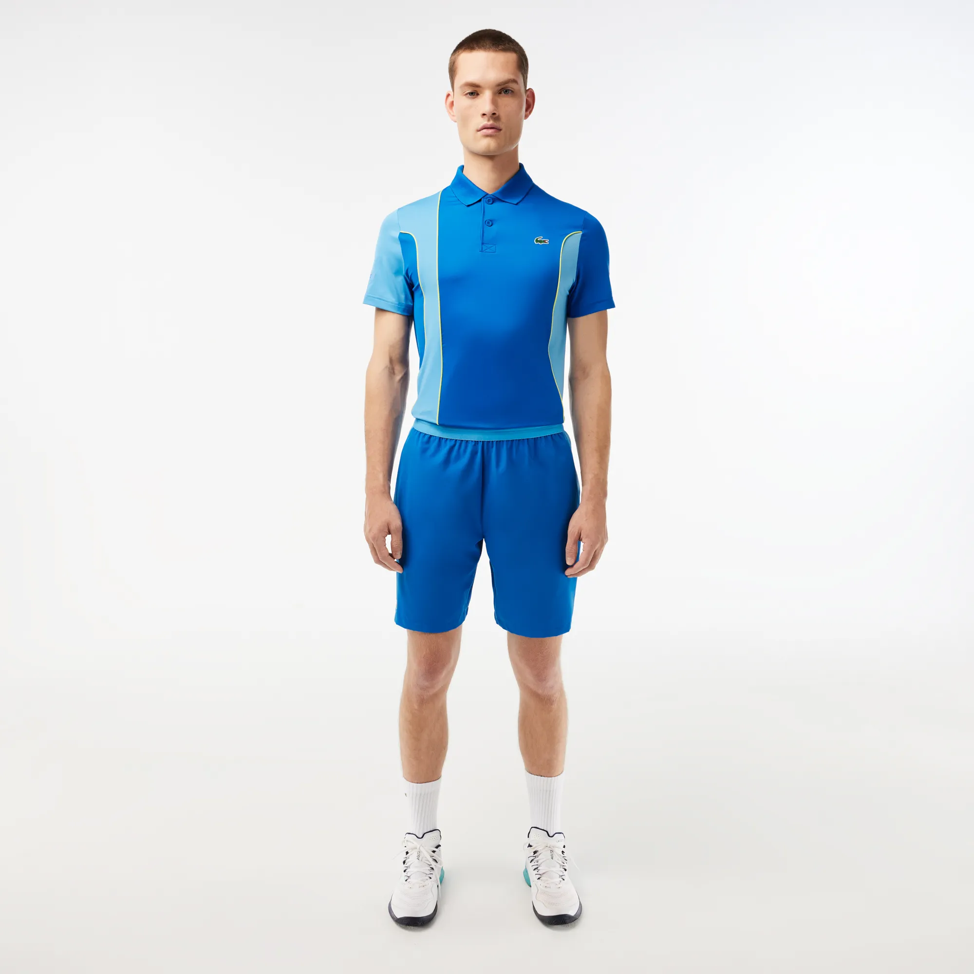 Quần Ngắn Thể Thao Lacoste x Novak Djokovic Nam Họa Tiết Colour Block